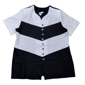 Vintage Style Setter Fashion Blazer Womens A9/LG Black White Block Made in USA